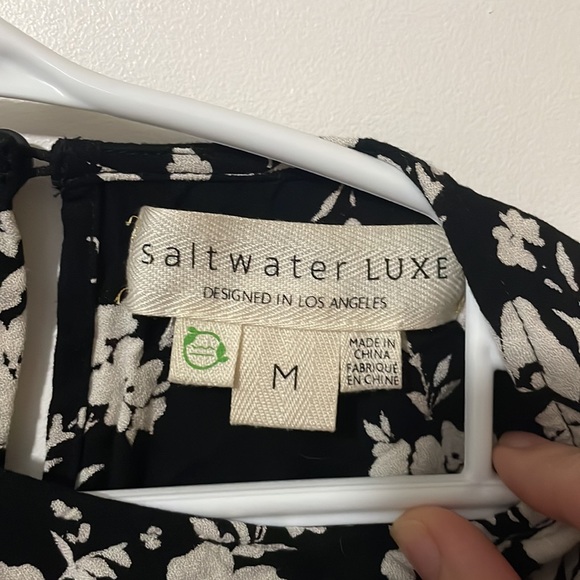 SALTWATER LUXE floral puff sleeve blouse Medium - Picture 5 of 6